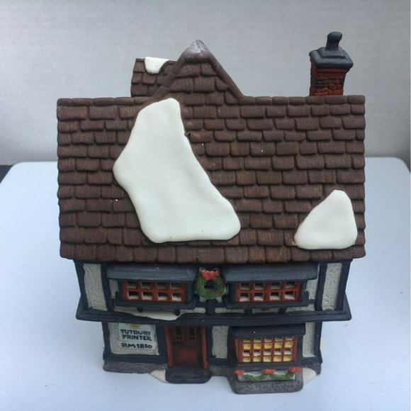 Dept 56 Tutbury Printer Dickens Village Lighted Christmas Building - 1990 - Picture 11 of 11